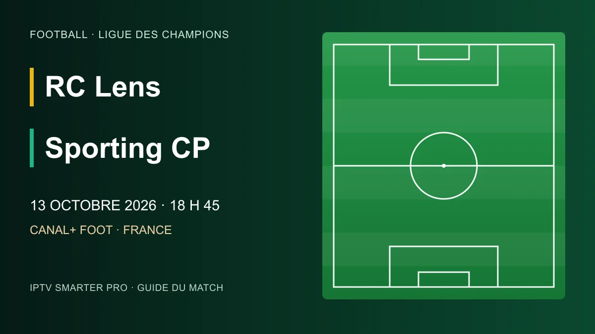 Lens–Sporting : chaîne TV et heure du 13 octobre 2026 : terrain vert, équipes et diffusion sur CANAL+ FOOT